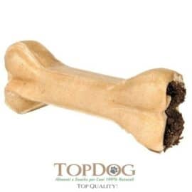 Osso di pelle di bufalo per cani con Trippa Verde - S