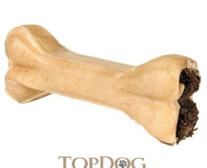 Osso di pelle di bufalo per cani con Trippa Verde - S