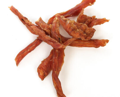 petto di pollo essiccato per cani in strisce