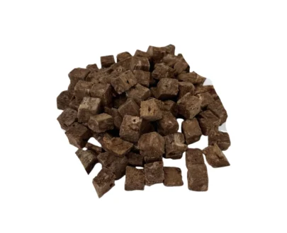polmone di bovino liofilizzato per cani a cubetti