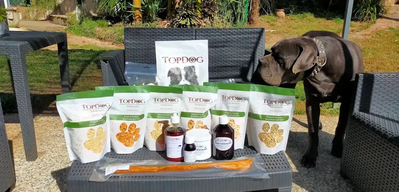 Prodotti per Dieta BARF TOPDOG verdure e integratori.