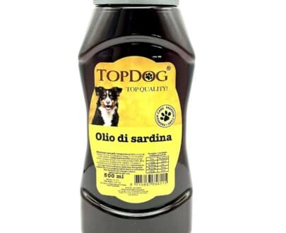 Olio di Pesce per Cani 100% Sardina TOPDOG® 500 ml ricco di Omega-3 EPA e DHA